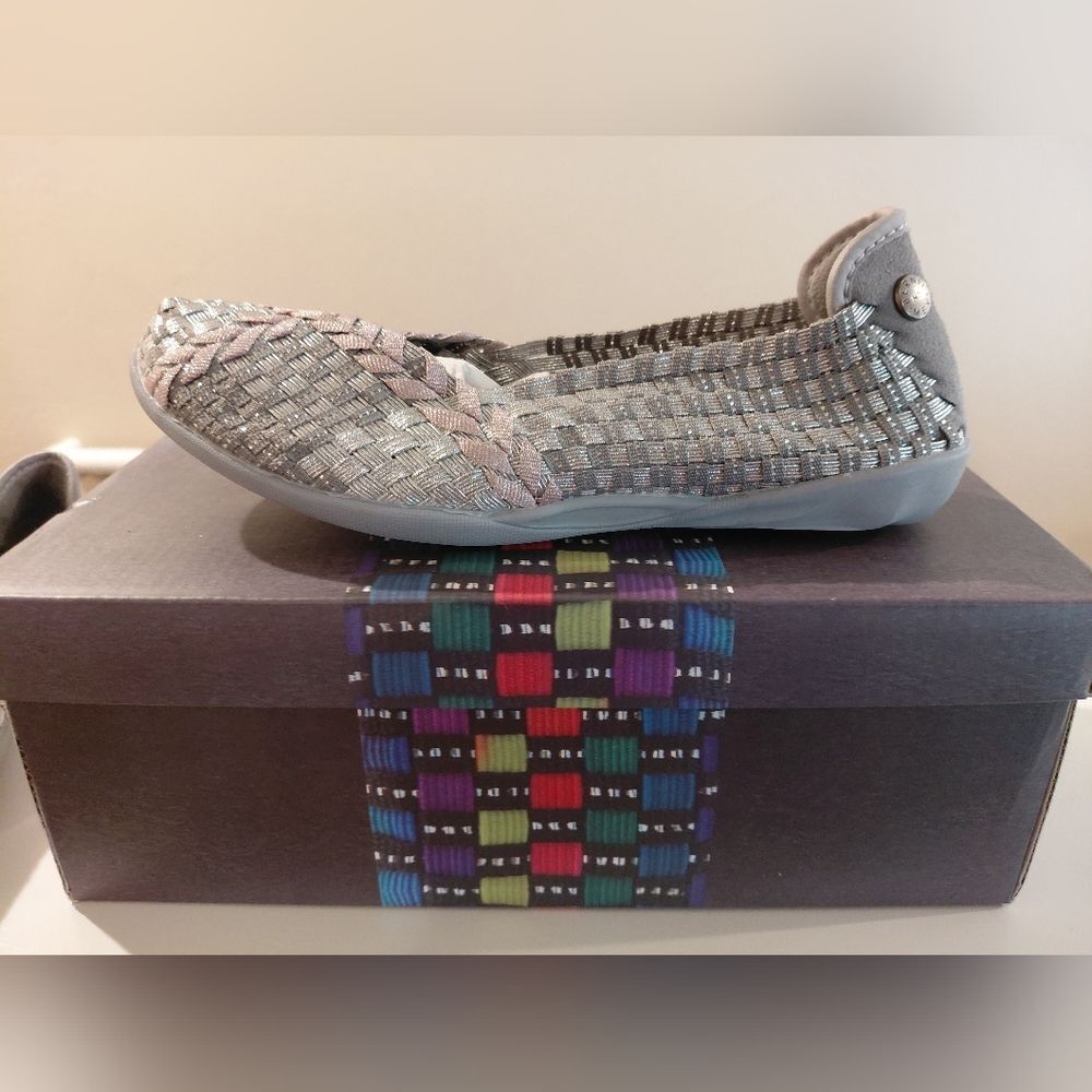 Bernie Mev. Metallic Braided Catwalk Shoes EUR 37. US 6
